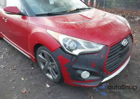 2013 Hyundai Veloster Turbo W/Black from USA, damaged, VIN KMHTC6AE0DU098815